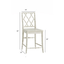 Load image into Gallery viewer, Off White Teague Solid Wood Counter Stool (Set of 2)
