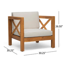 Load image into Gallery viewer, Teak Patio Chair with Cushions
