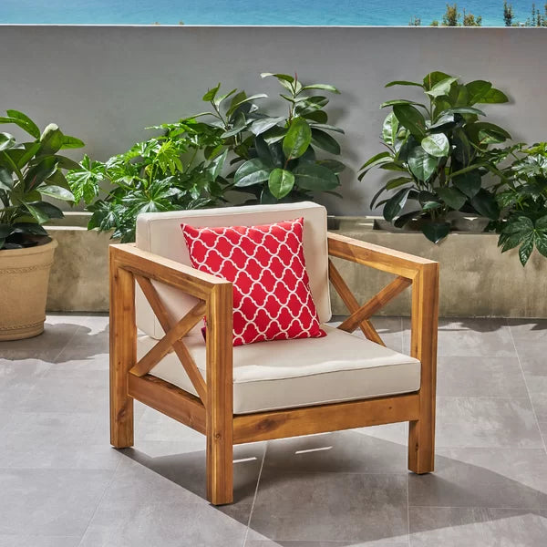 Teak Patio Chair with Cushions