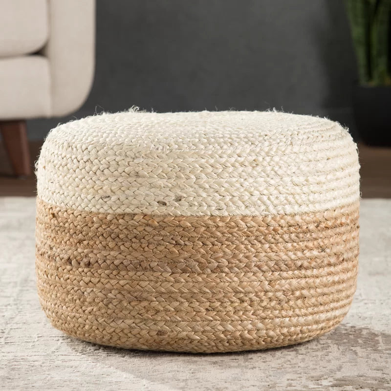 Teele 18'' Wide Round Pouf Ottoman