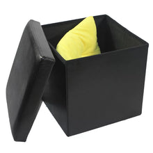 Load image into Gallery viewer, Teme 15&#39;&#39; Wide Faux Leather Square Ottoman with Storage
