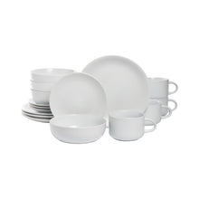 Load image into Gallery viewer, White Ten Strawberry Street Wazee Matte Stoneware Dinnerware - Set of 16
