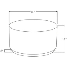 Load image into Gallery viewer, White Teres Drum Coffee Table
