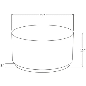 White Teres Drum Coffee Table