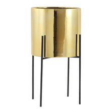 Load image into Gallery viewer, Terrell Ceramic and Metal Pot Planter

