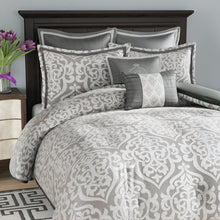 Load image into Gallery viewer, Tess Damask 8 Piece Comforter Set 1408CDR
