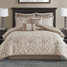 Load image into Gallery viewer, Tess Damask 8 Piece Comforter KING Set 141AH
