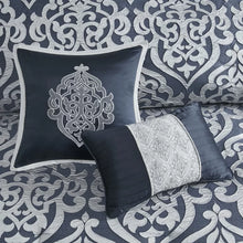 Load image into Gallery viewer, Tess Jacquard Medallion 8 Piece Comforter Set king
