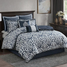 Load image into Gallery viewer, Tess Jacquard Medallion 8 Piece Comforter Set king
