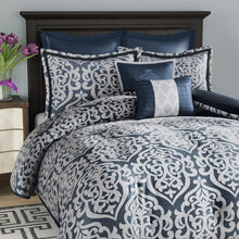 Load image into Gallery viewer, Tess Jacquard Medallion 8 Piece Comforter Set king
