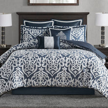 Load image into Gallery viewer, Tess Microfiber Reversible Modern &amp; Contemporary 8 Piece Comforter Set
