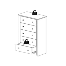 Load image into Gallery viewer, Tevrat 5 Drawers 31.1&quot; W Chest
