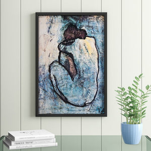 37" H x 25" W x 0.75" D The Blue Nude (Seated Nude) by Pablo Picasso - Picture Frame Print