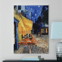 Load image into Gallery viewer, 16&quot; H x 20&quot; W x 1.5&quot; D The Café Terrace by Vincent Van Gogh - Print on Canvas
