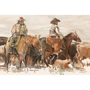 20" H x 30" W x 1.25" D The Roundup Warm by Marilyn Hageman - Wrapped Canvas Painting