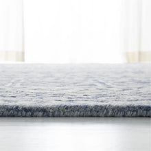 Load image into Gallery viewer, Theresa Ikat Handmade Tufted Wool Area Rug in Ivory/Blue Runner
