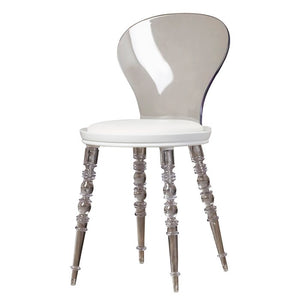 Single Therese Upholstered Side Chair White #1322HW