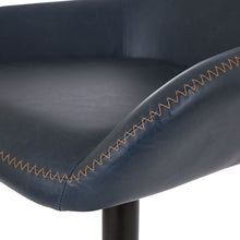 Load image into Gallery viewer, Navy Blue Thibodeaux Swivel Adjustable Height Bar Stool (Set of 2)
