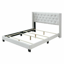 Load image into Gallery viewer, Queen White  Tianna Tufted Upholstered Low Profile Standard Bed 4916RR
