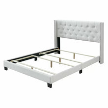 Load image into Gallery viewer, King White Tianna Tufted Upholstered Low Profile Standard Bed
