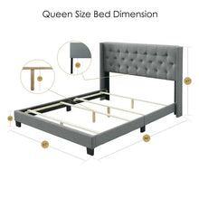 Load image into Gallery viewer, Tianna Tufted Upholstered Low Profile Standard Bed queen
