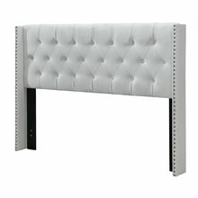 Load image into Gallery viewer, King White Tianna Tufted Upholstered Low Profile Standard Bed
