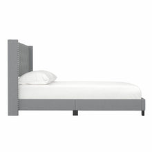 Load image into Gallery viewer, Queen Gray Tianna Tufted Upholstered Low Profile Standard Bed 2107AH

