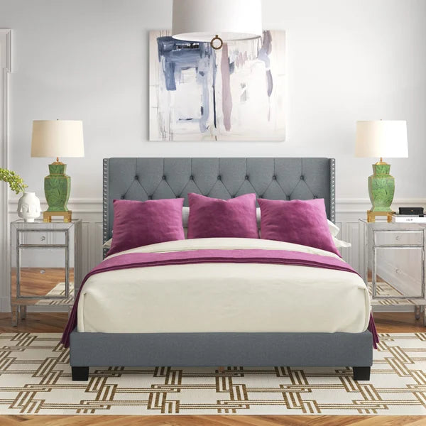 Tianna Tufted Upholstered Low Profile Standard Bed queen