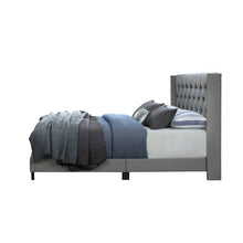 Load image into Gallery viewer, Queen Gray Tianna Tufted Upholstered Low Profile Standard Bed 2107AH
