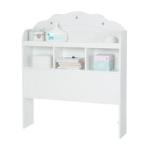 Load image into Gallery viewer, White Tiara Twin Bookcase Headboard #1127HW
