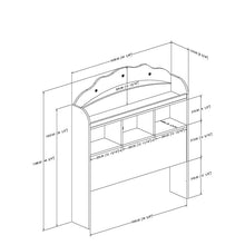 Load image into Gallery viewer, Tiara Twin Bookcase Headboard 2619AH
