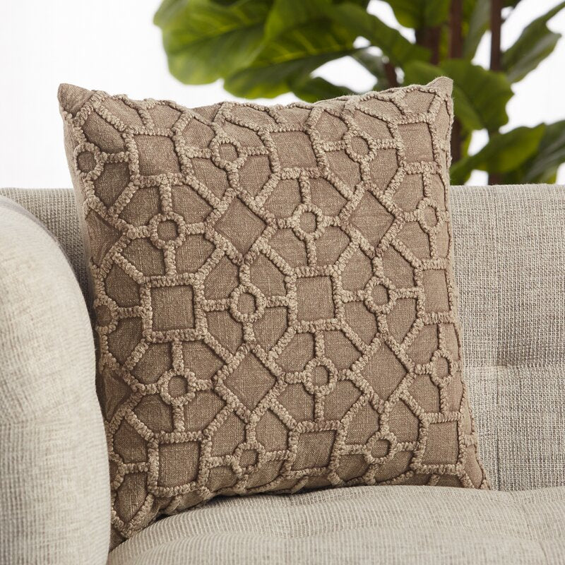 Tide Square Cotton Pillow Cover & Insert