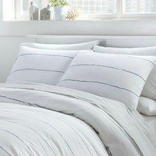 Load image into Gallery viewer, King Duvet Cover + 2 Shams White Tideline Reversible Duvet Cover Set MRM674
