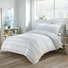 Load image into Gallery viewer, King Duvet Cover + 2 Shams White Tideline Reversible Duvet Cover Set MRM674
