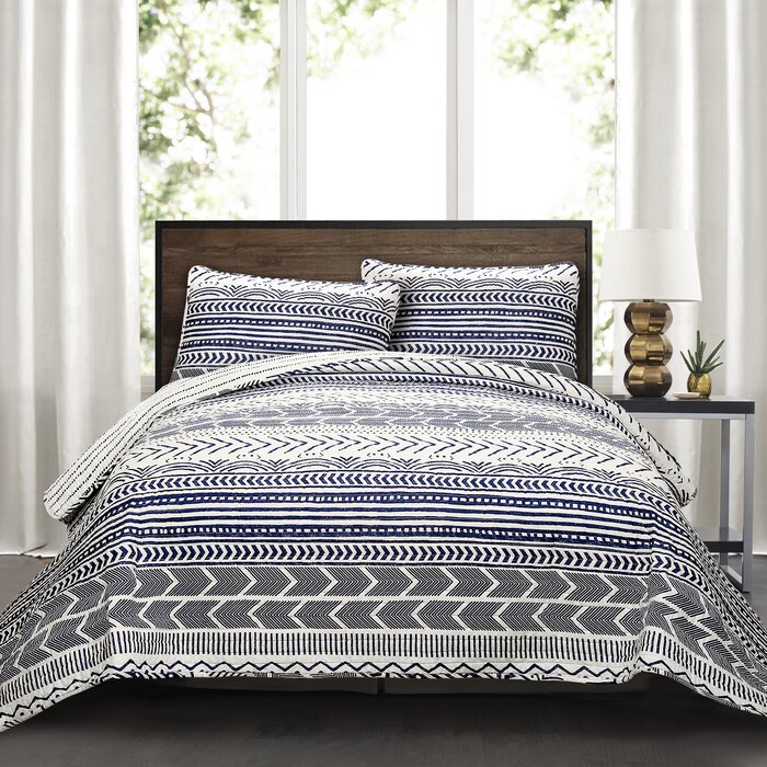 Tidwell Reversible Quilt Set-King #16ms