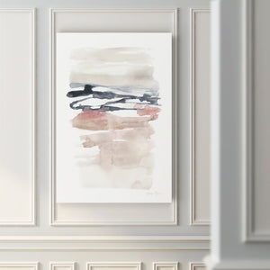 27" H x 18" W x 1.5" D Tiered Horizon Line II - Painting on Canvas, OG497