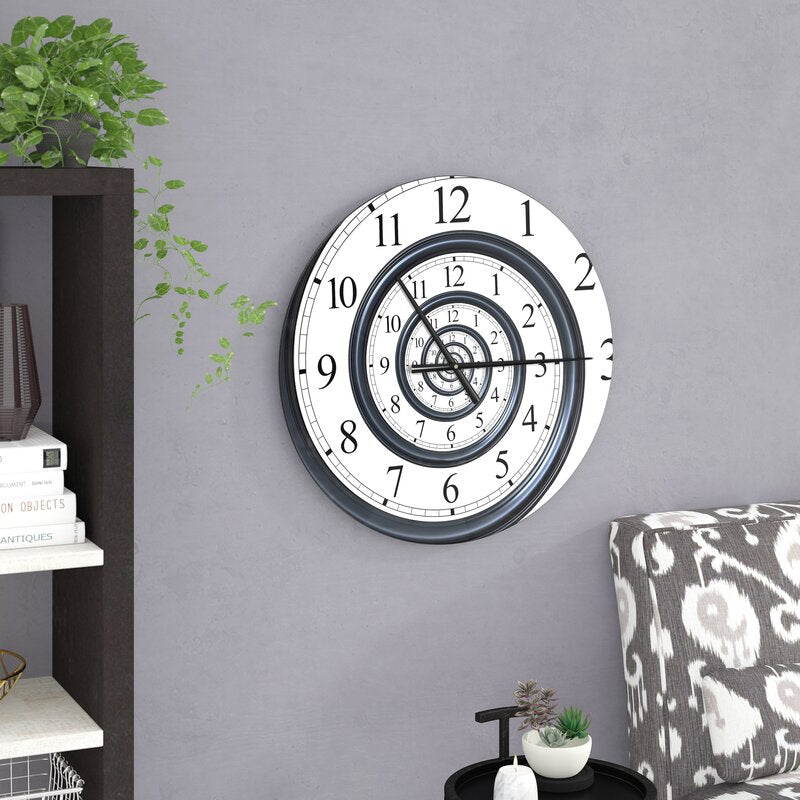 Time Sprial Analog Wall Clock, medium