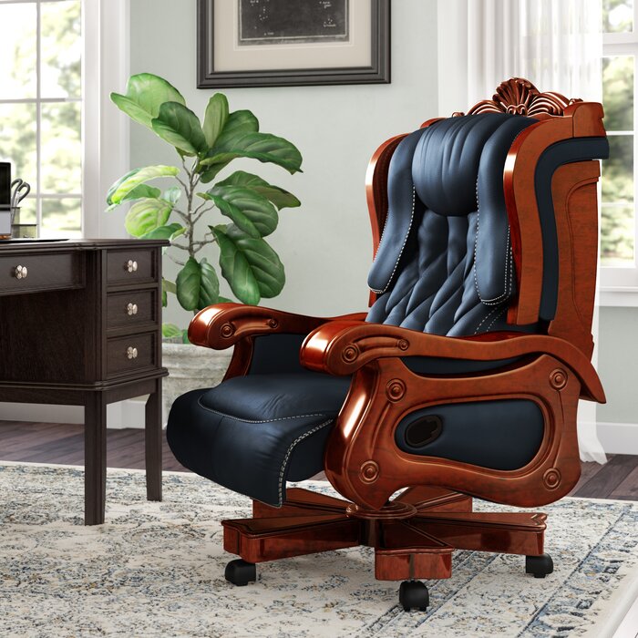 Genuine leather hot sale executive chair