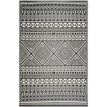 Load image into Gallery viewer, Timmerman Moroccan Indoor / Outdoor Area Rug in Black / White 5 x 7

