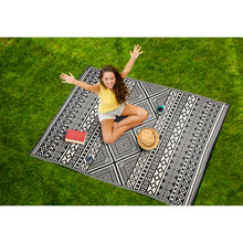 Load image into Gallery viewer, Timmerman Moroccan Indoor / Outdoor Area Rug in Black / White 5 x 7
