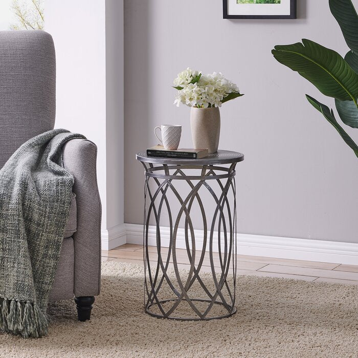 Timmie End Table in Silver (LW155)