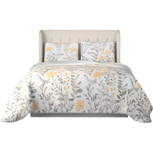 Load image into Gallery viewer, King Quilt + 2 Standard Shams Yellow/Gray Timote Microfiber Reversible Traditional 3 Piece Quilt Set
