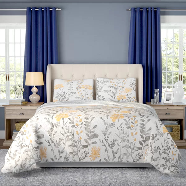 Timote Microfiber Reversible Traditional 3 Piece Quilt Set king