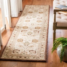 Load image into Gallery viewer, Tingley Handmade Tufted Wool Brown/Ivory/Sage Rug, Runner 2&#39;3&quot; x 8&#39;
