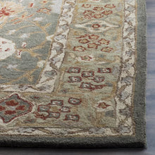 Load image into Gallery viewer, Tingley Oriental Handmade Tufted Wool Area Rug in Sage/Brown/Red 2&#39;3&quot; x 22
