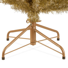 Load image into Gallery viewer, Tinsel Trees 7&#39; Champagne Gold Artificial Pine Christmas Tree
