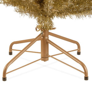 Tinsel Trees 7' Champagne Gold Artificial Pine Christmas Tree
