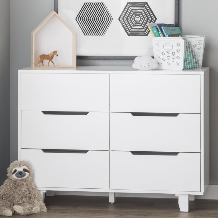 White Tito 6 - Drawer Double Dresser