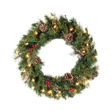 Load image into Gallery viewer, Tobias 24&quot; Ornamental Lighted Plastic Wreath #2587HW
