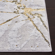 Load image into Gallery viewer, Rectangle 2&#39; x 4&#39; Tobias Power Loom Grey / Gold Rug
